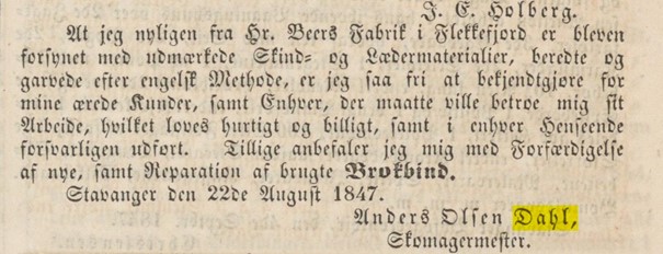 Annonse skomakeryrket Annonse skomaker